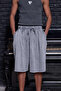 Acid Wash Oversize Jorts / Baggy Shorts Light Gray - 7