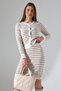 Striped Knitwear Women's Skirt – Soft Textured, Flexible Waist, Comfortable Cut, Casual and Stylish Skirt - 4