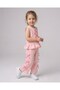 Girl's Bow Detailed Pants Set for Ages 2-3-4-5-6 Summer Muslin 2-Piece Stylish Holiday Set - 4