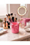 Minimal Bow Detailed Makeup Brush Organizer - 9.2 cm Aesthetic Tabletop Pen Holder - Plastic - 2