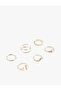 Stone Detailed 6-Piece Ring Set - 2