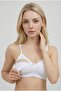 286 Ecru Black Skin Color 3-Piece Seamless Seamless Maternity and Breastfeeding Bra - 3