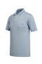 Men's Polo Collar Pocket Buttoned Short Sleeve Cotton Blue T-Shirt Classic Fit - 5307 - 4