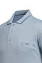Men's Polo Collar Pocket Buttoned Short Sleeve Cotton Blue T-Shirt Classic Fit - 5307 - 5