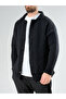 Black Men's Plush Cardigan Cock0063 - 3