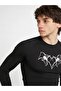 Heart Spider Long Sleeve Compression Slim Fit High Collar T-Shirt Black - 2