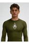 Sarkan Spider Long Sleeve Compression Slim Fit Crew Neck T-Shirt Khaki - 2