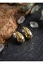 Gold Color Drop Model Earrings 30 mm - 4
