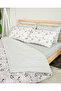 Leaf Cotton Double Turquoise Duvet Cover Set with Elastic Sheet 200X220 cm Turquoise - 3