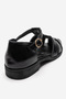 Women's Ankle Strap Sandals Real Leather Zy 4168 Black - 4