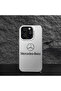 iPhone 13 Pro Max Compatible Silicone Edge Hard Back Anti-Fall Phone Case Benz Patterned - 5
