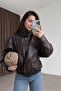 Zr High Collar Ultra Soft Patterned Leather Jacket - 2
