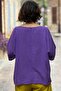 Purple Color Necklace Gift Muslin Blouse - 2