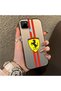 Realme C21Y Compatible Silicone Edge Hard Back Anti-Fall Phone Case Ferrari Patterned