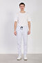 Men's Elastic Waist Track Pants - Snow Melange - 4