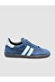 100% Genuine Leather Blue Women's Sports Shoes