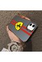 iPhone 12 Compatible Silicone Edge Hard Back Anti-Fall Phone Case Ferrari Patterned - 3