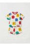 Oversize Colorful Apple Printed Unisex Shorts Two-Piece Set - 3