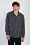 Men's Striped Long Sleeve Shirt - Anthracite - 2