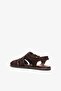 Lovie Brown Suede Leather Women's Sandals - 3
