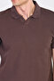 Men's Waffle Collar T-Shirt - Brown - 3