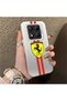 Redmi Note 14 Pro Compatible Silicone Edge Hard Back Anti-Fall Phone Case Ferrari Patterned