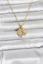 316L Steel Gold Color Openable Clover Model Zircon Stone Women's Necklace