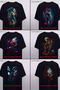 Cyberpunk Street Style Series Back Printed Cotton Relaxed Fit Black Unisex T-Shirt - 3