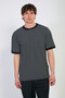 Men's Ribbed Collar and Sleeves Striped T-Shirt - Black
