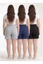 3-Pack Women's Shorts Set - Black, Navy Blue and Gray High Waist No-Show Oversize Shorts Sportswear Shah Moda - 2