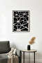 Natural Wood Framed Retro Abstract Painting - Organic Pattern |   Huhu2216