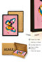 Black Wooden Framed Butterfly Pop Art Painting - Vibrant Butterfly Pattern |   Huhu2579 - Single Table Black Frame - 3