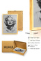 Natural Wood Framed Portrait Sketch Painting - Black and White Art |   Huhu1972 - Single Table Natural Wood Frame - 3