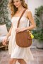 Natural Brown Hand Knitted Women's Shoulder Bag – Bohemian Handmade Bag - 5