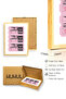 Natural Wood Framed Retro Movie Ticket Table - Pink Vintage Design |   Huhu2375 - Single Table Natural Wood Frame - 3