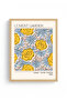 Natural Wooden Framed Retro Floral Painting - Vibrant Garden Pattern |   Huhu2201 - Single Table Natural Wood Frame - 2