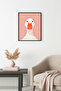 Black Wood Framed Retro Bird Painting - Elegant Swan Portrait |   Huhu2626 - Single Table Black Frame