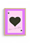 Natural Wooden Framed Retro Heart Painting - Love Message |   Huhu2413 - Single Table Natural Wood Frame - 2