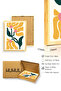 Natural Wood Framed Retro Floral Painting - Abstract Floral Pattern |   Huhu2645 - Single Table Natural Wood Frame - 3
