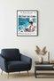 Black Wooden Framed Retro Painting - Vintage Style |   Huhu2728 - Single Table Black Frame