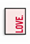 Black Wooden Framed Retro Painting - Love Pop Art |   Huhu2659 - Single Table Black Frame - 2