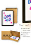 Black Wooden Framed Pop Art Painting - Retro Love Message |   Huhu2447 - Single Table Black Frame - 3