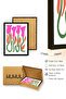 Black Wooden Framed Painting - Retro Floral Pattern - Pink Tones |   Huhu2661 - Single Table Black Frame - 3