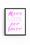 Natural Wood Framed Retro Painting - Pink Script Text Quote |   Huhu2794 - 2