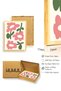 Natural Wood Framed Retro Pop Art Painting - Pink Flowers |   Huhu2535 - Single Table Natural Wood Frame - 3