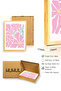 Natural Wood Framed Retro Floral Pattern Painting - Pastel Tones |   Huhu2780 - Single Table Natural Wood Frame - 3