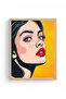 Natural Wood Framed Portrait Patterned Painting - Modern Illustration |   Huhu1810 - 2