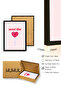 Black Wooden Framed Retro Heart Pop Art Painting - Sweet Cuteness |   Huhu2525 - Single Table Black Frame - 3