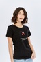 Dancer O Neck Women's T-Shirt Pretty Black - 2