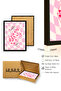 Black Wooden Framed Retro Painting - Romantic Geometric with Heart Pattern |   Huhu2497 - Single Table Black Frame - 3